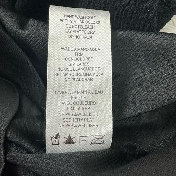 Nina Leonard Women's Size M Cold Shoulder Black Crepe Textured Maxi Dress - Picture 8 of 14